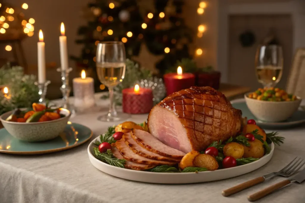 Delicious Christmas dinner ideas served on a festive table