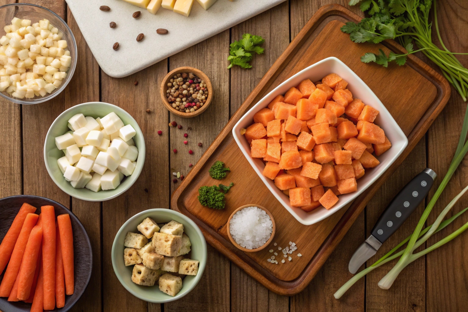 Dice Carrot Frozen Recipe is ready for dinner