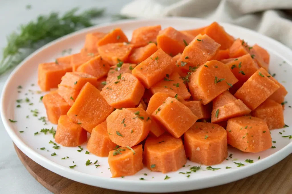 Dice Carrot Frozen Recipe is ready for dinner