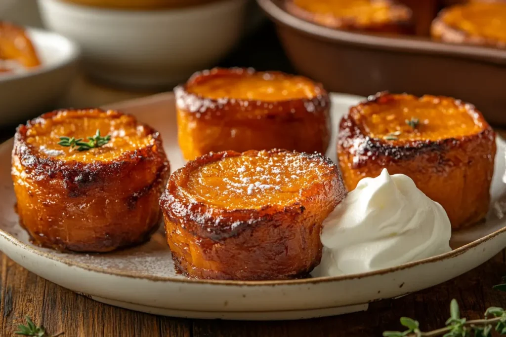 Delicious candied sweet potato recipes served in a bowl.