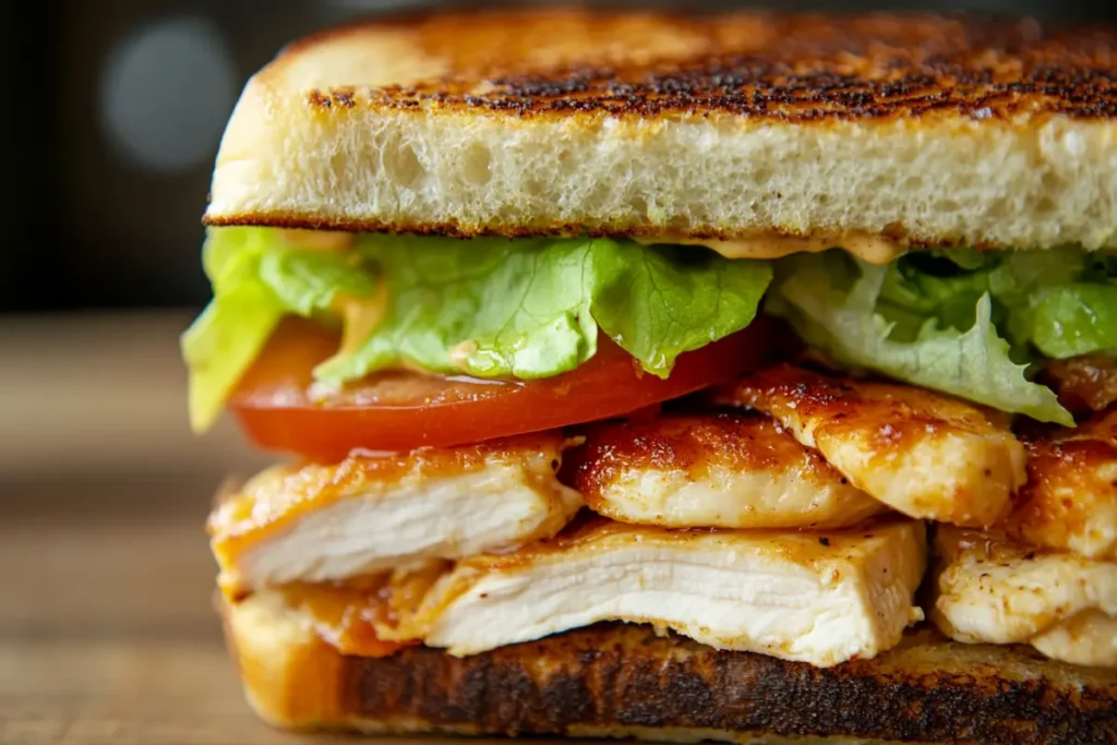 Delicious lunch recipes with chicken on a table.