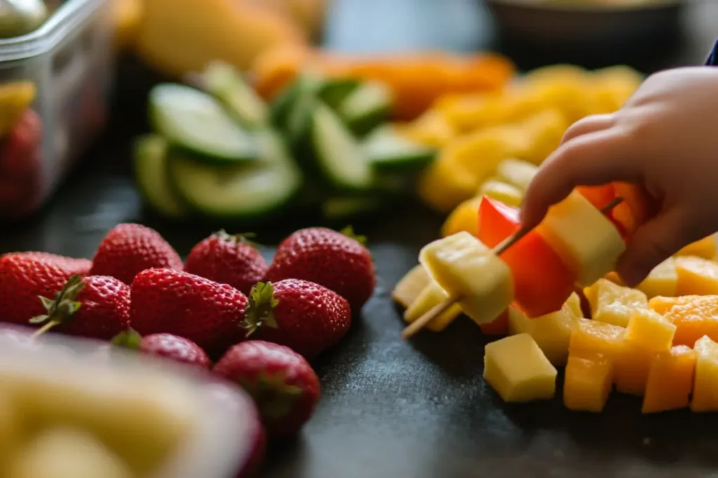 Variety of healthy toddler lunch ideas displayed