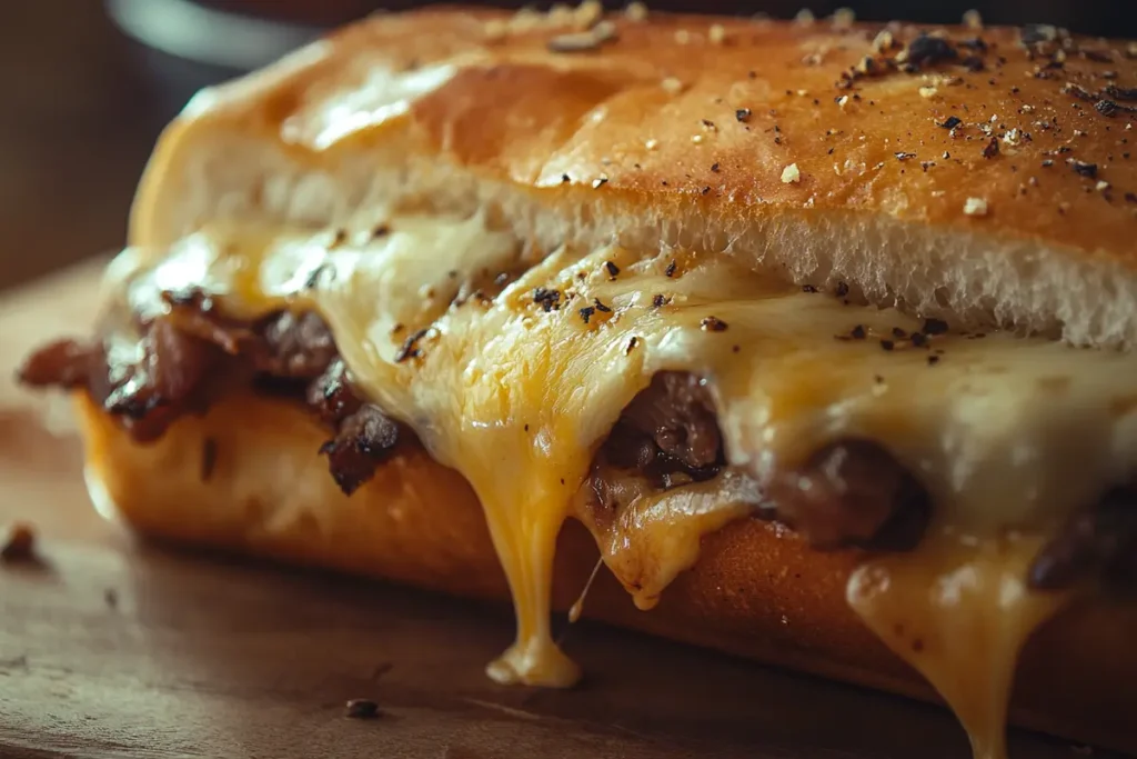 A Philly Cheese Steak Recipe sandwich