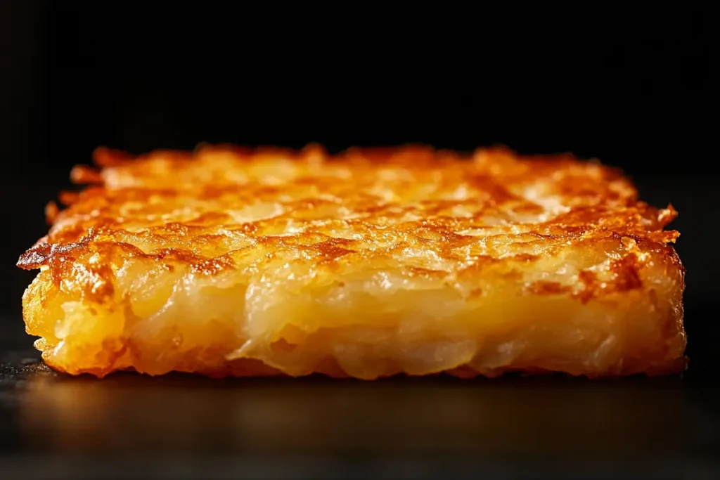 Crispy hash browns on a plate