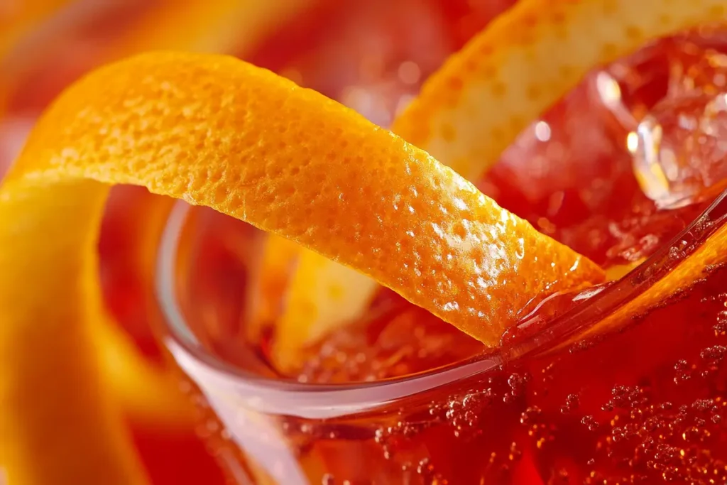 Negroni Recipe cocktail in a glass.