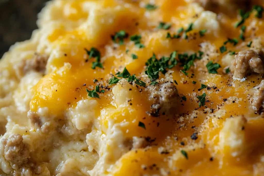 A baked ground turkey casserole recipe.