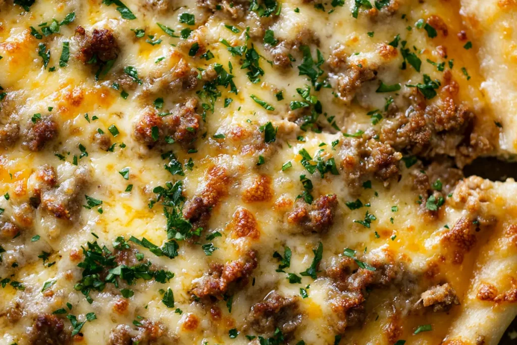 A baked ground turkey casserole recipe.