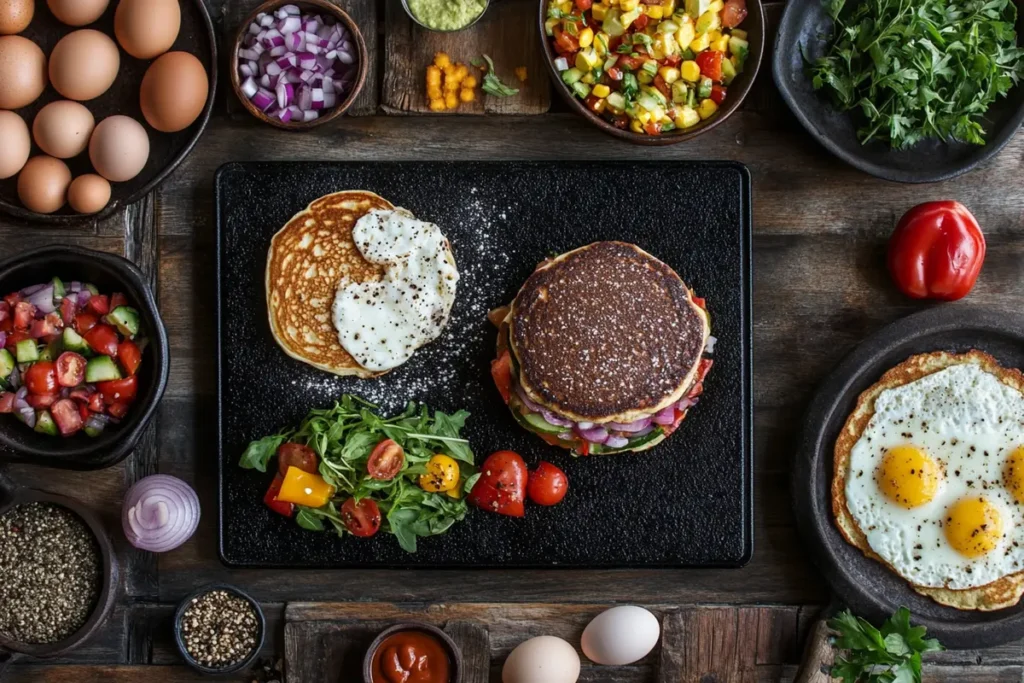 A variety of best Blackstone recipes on a griddle.
