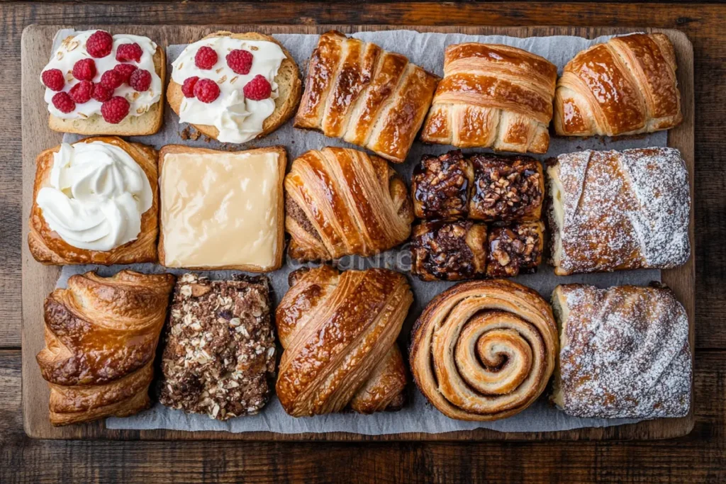 Freshly baked assortment of breakfast pastry recipes