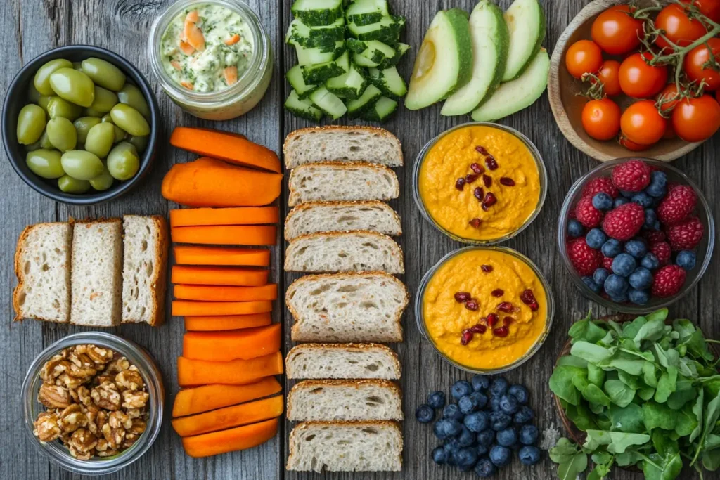 Best lunch for dancers and athletes on a table.