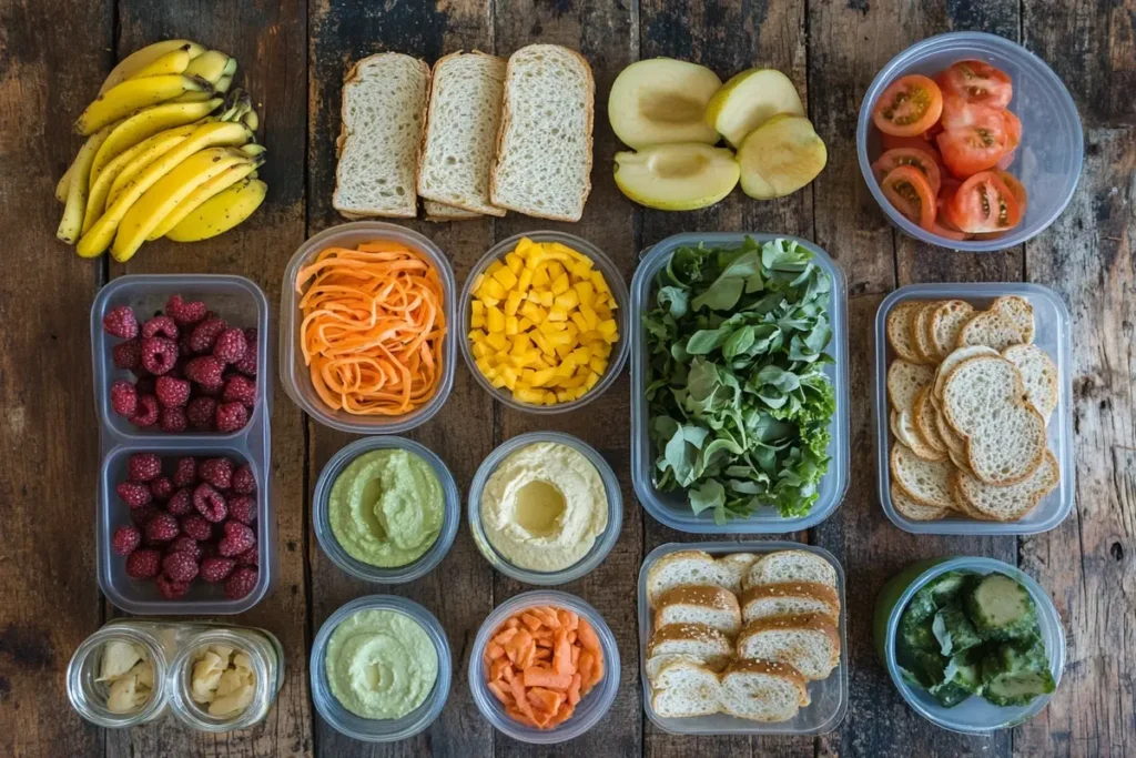 Best lunch for dancers and athletes on a table.