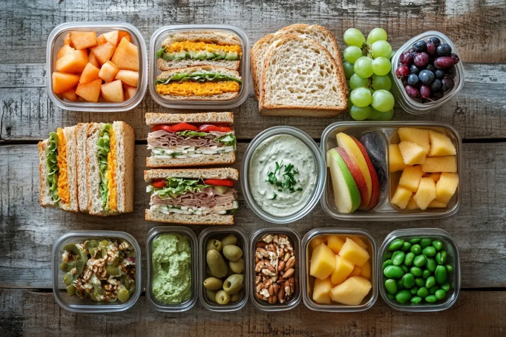 Best lunch for dancers and athletes on a table.