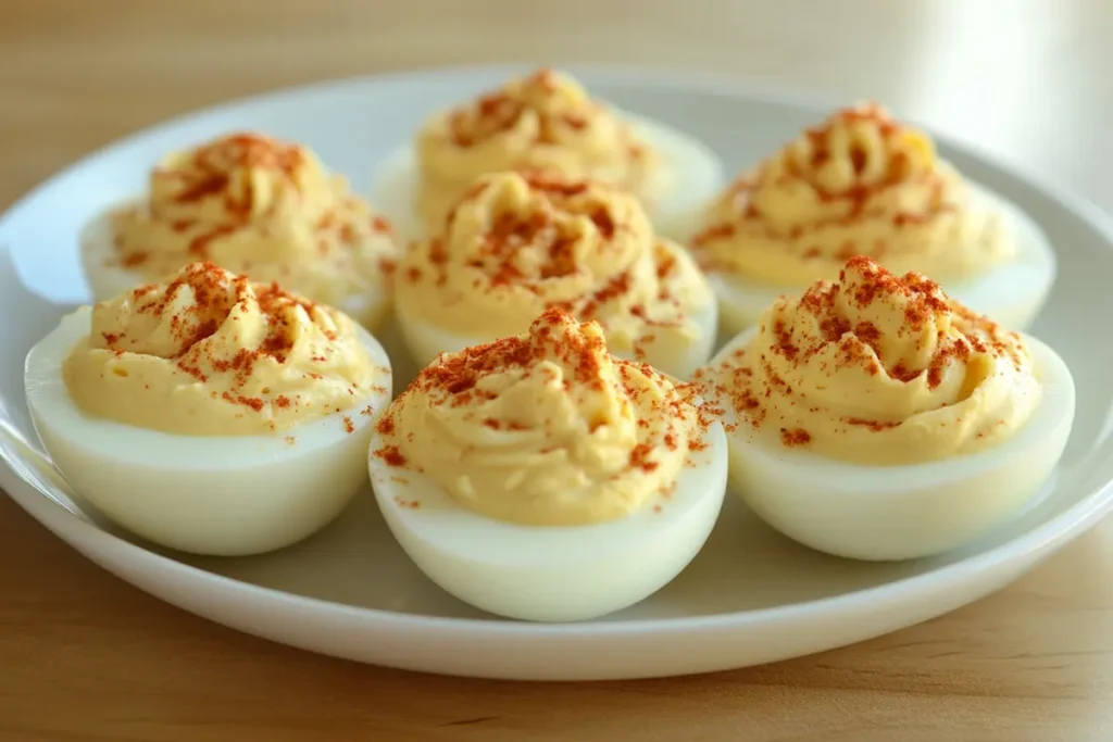 Deviled eggs recipe platter