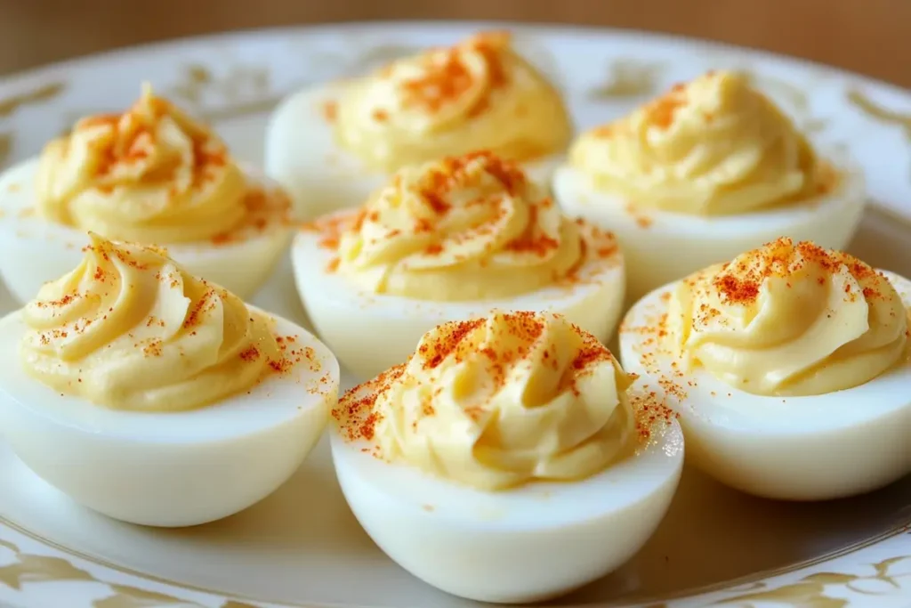 Deviled eggs recipe platter