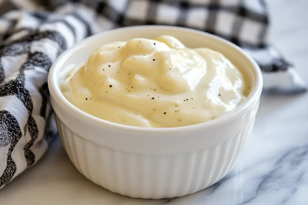 A variety of uses for horseradish sauce, including different dishes.