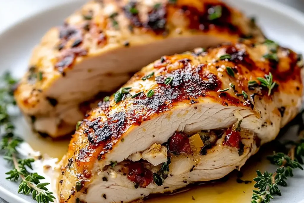 Delicious chicken breast recipes on a plate