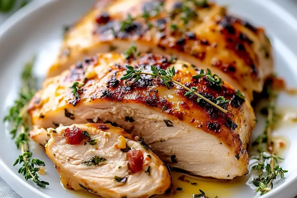 Delicious chicken breast recipes on a plate