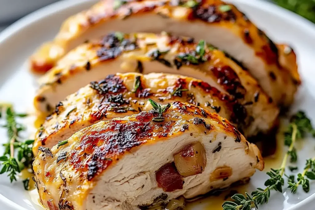 Delicious chicken breast recipes on a plate