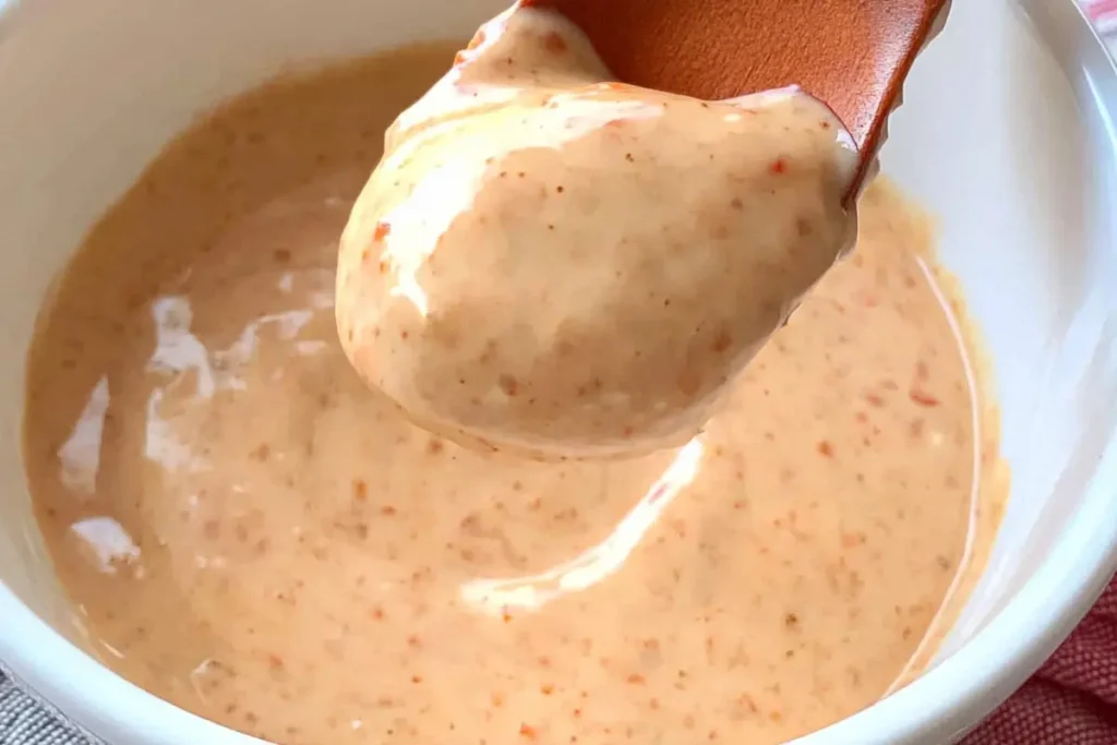 Homemade Big Mac sauce in a small bowl