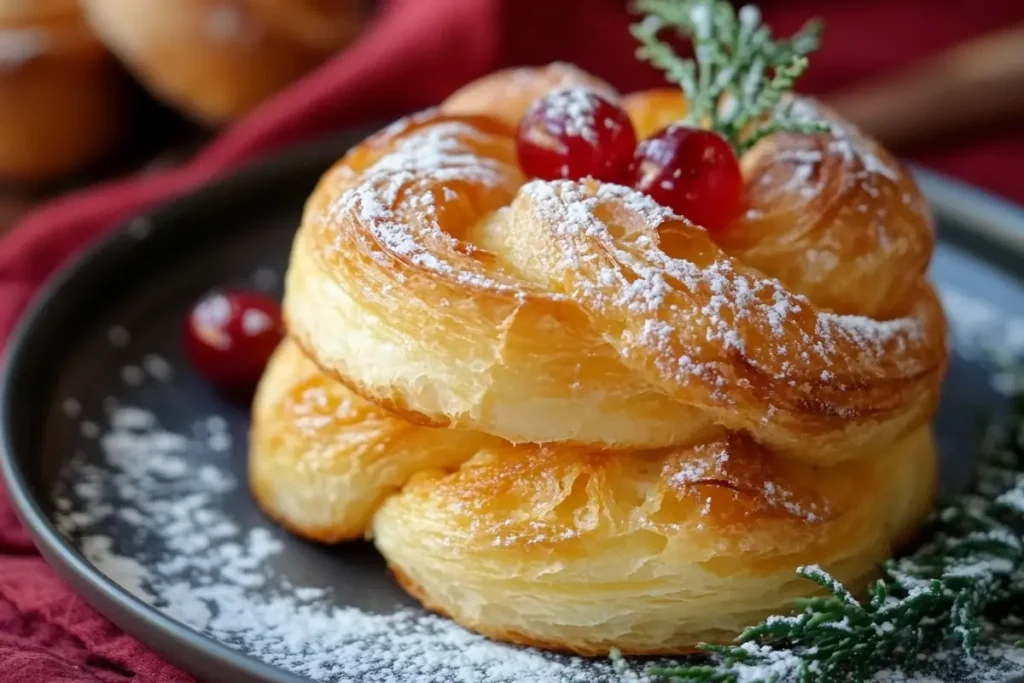 Delicious freshly baked gipfeli pastries